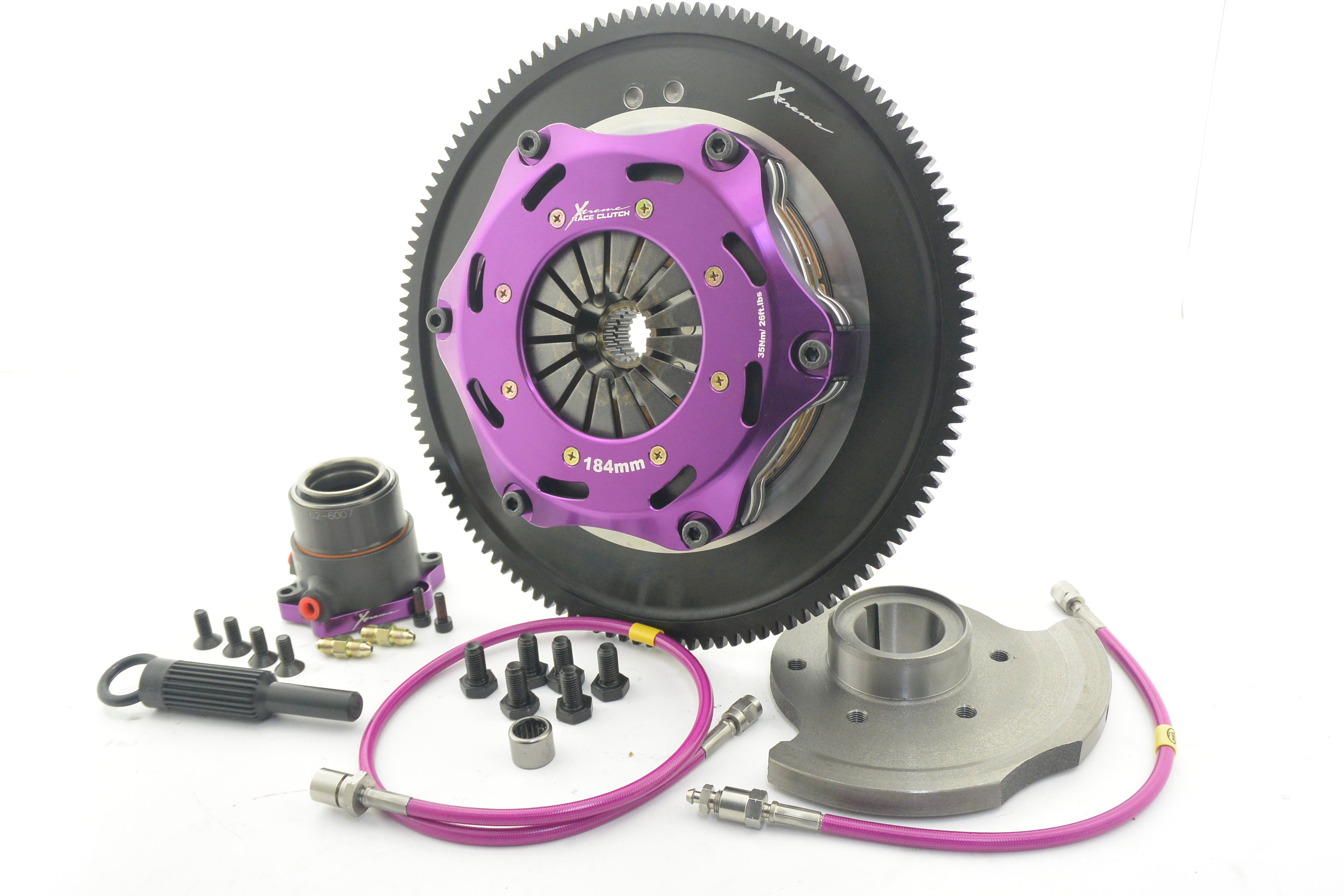Xtreme Performance - 184mm Rigid Ceramic Twin Plate Clutch Kit Incl Flywheel & CSC 1220Nm