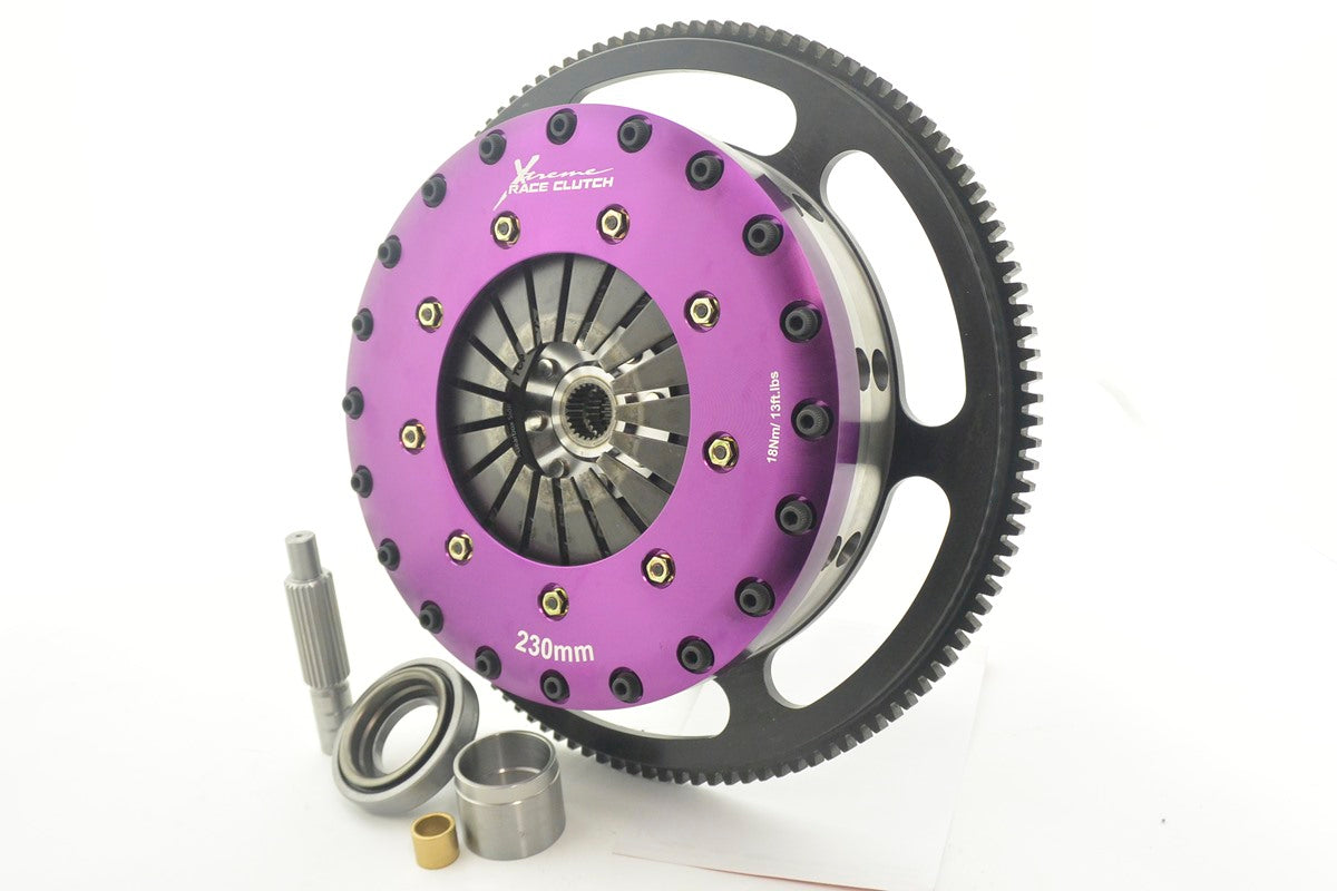 Xtreme 230mm Rigid Organic Triple Plate clutch kit with Lightweight Flywheel
