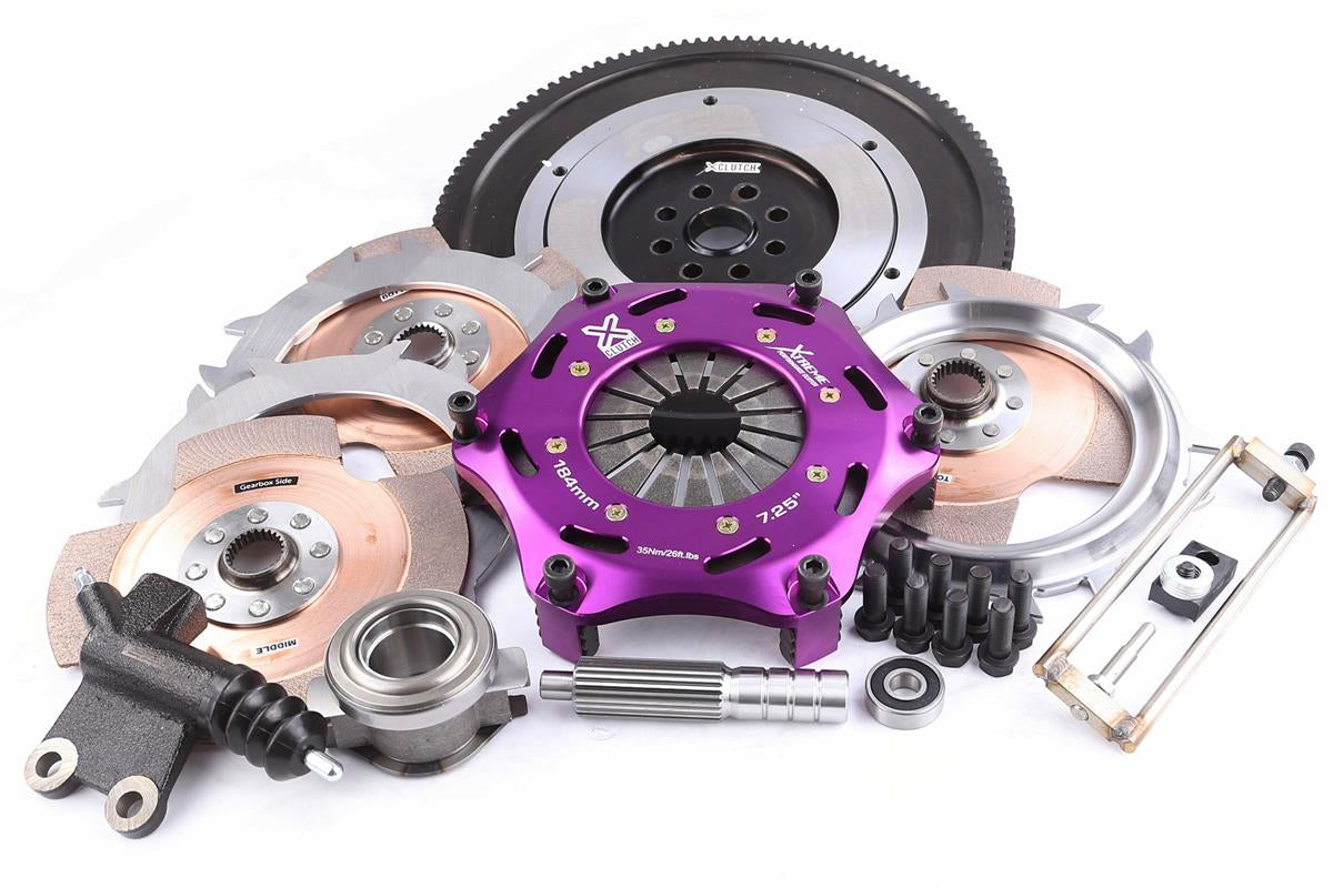 Xtreme Performance - 184mm Rigid Ceramic Triple Plate Clutch Kit Incl Flywheel & CSC