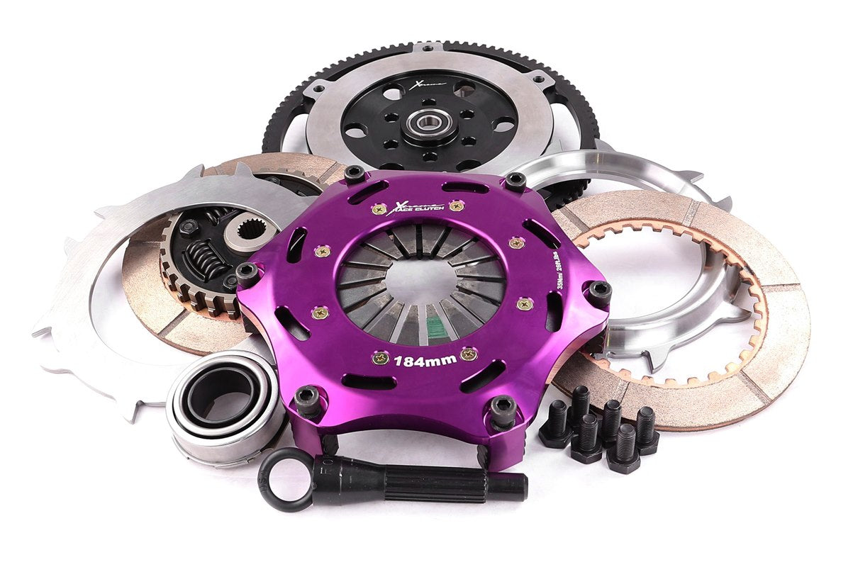 Xtreme Performance - 184mm Sprung Ceramic Twin Plate Clutch Kit Incl Flywheel 1220Nm
