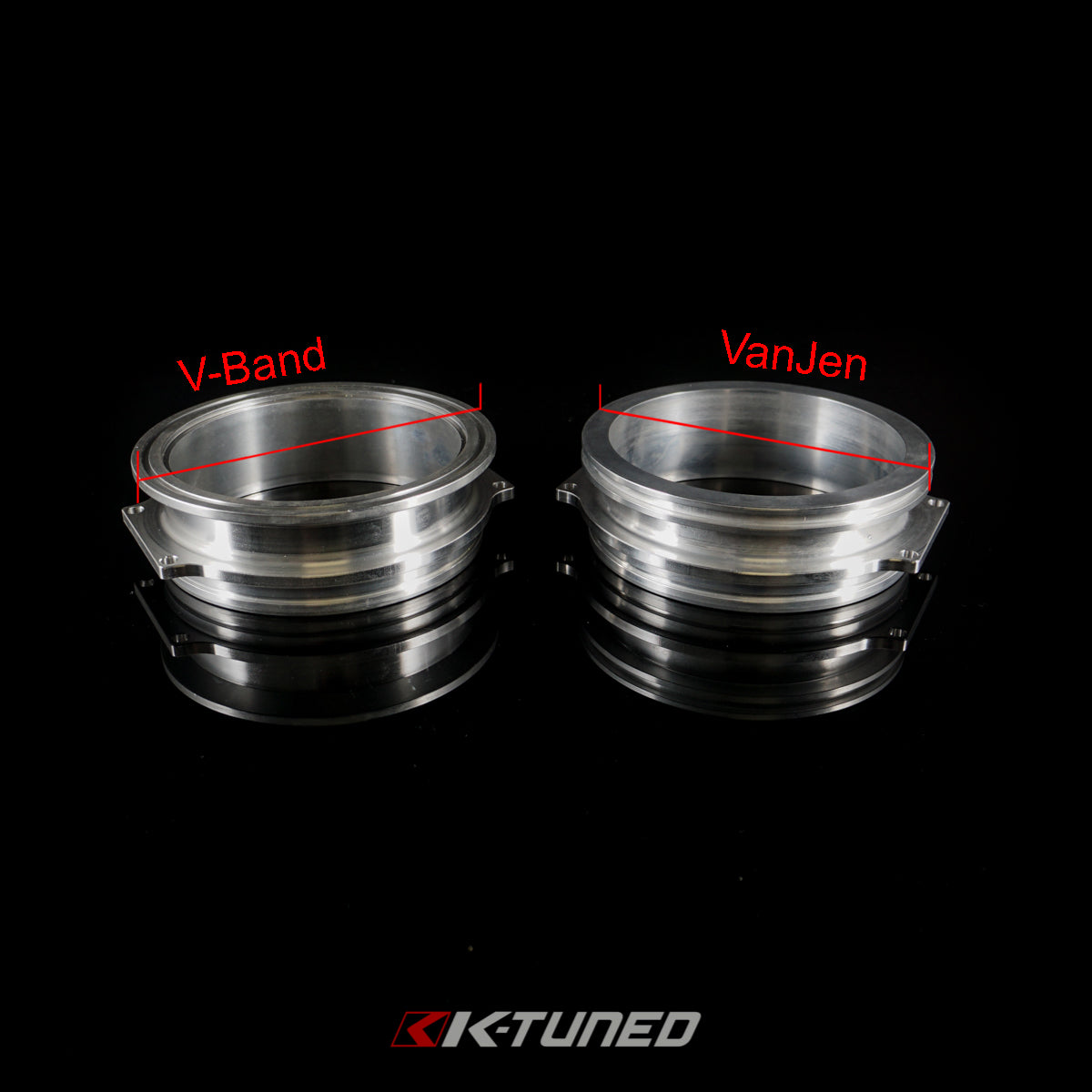 K-Tuned Throttle Body Inlets 72mm Throttle Body - 3 Vanjen / HD Clamp Inlet β K-Tuned for Honda K-Series (KTD-72I-3VJ)