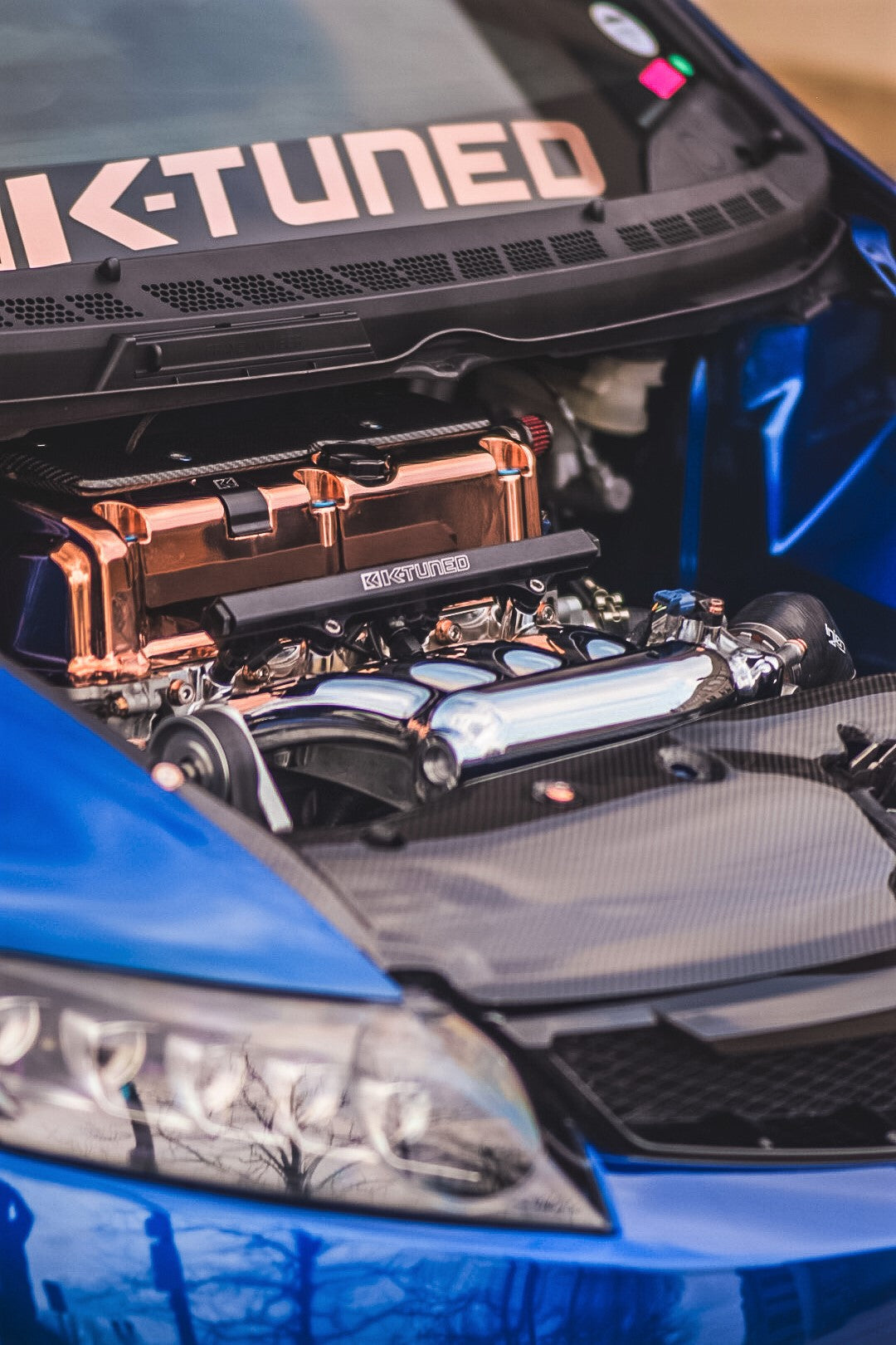 K-Tuned Fuel Line and Optional Fuel Rail Honda Civic EP3 Integra DC5 Type-R  - Center Feed (Tucked Line) - / No thanks / Black Fuel Rail – K-Tuned for Honda K-Series (KTD-KCF-BLK)