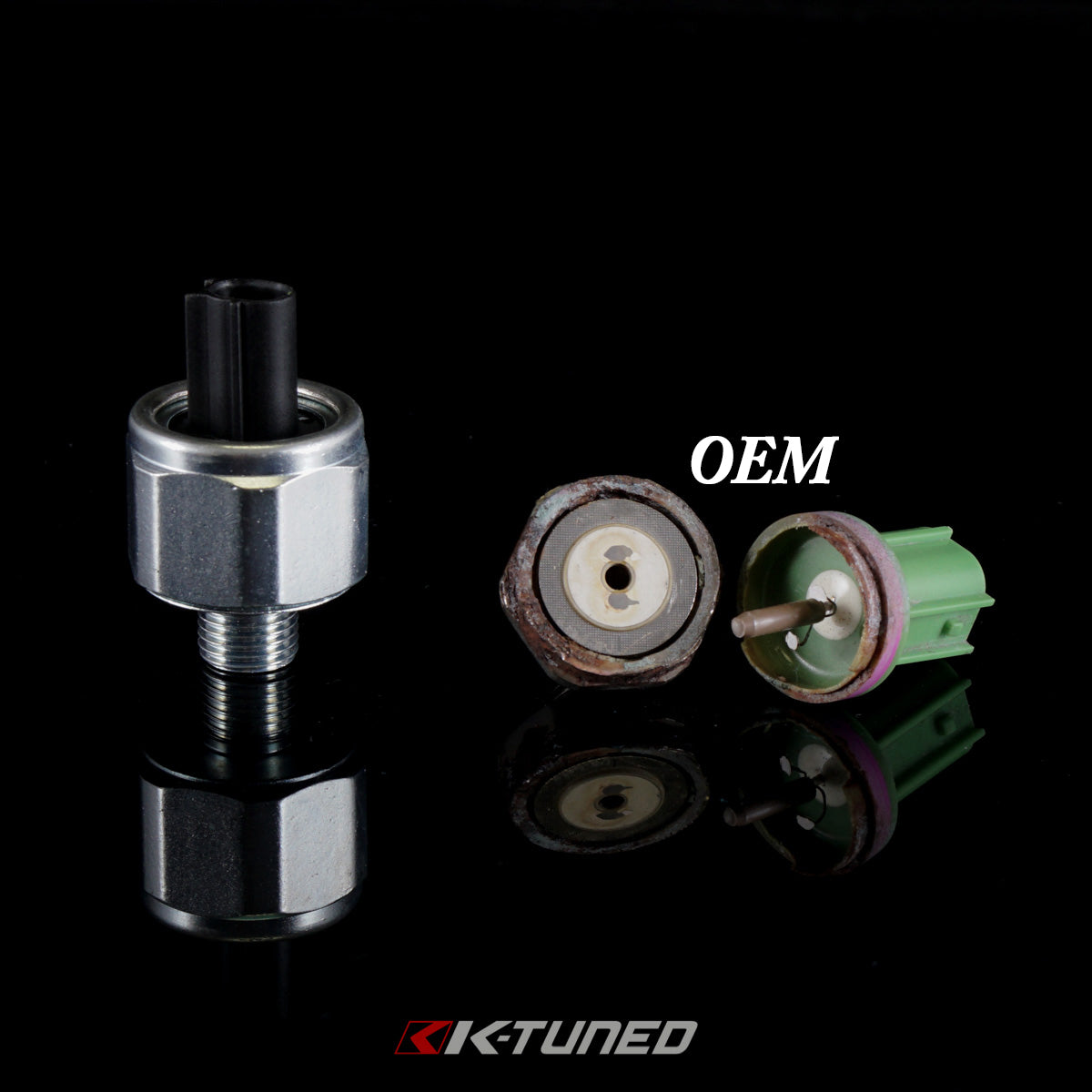 K-Tuned Black Knock Sensor With Plug Honda K-Series β K-Tuned for Honda K-Series (KTD-KNK-300)