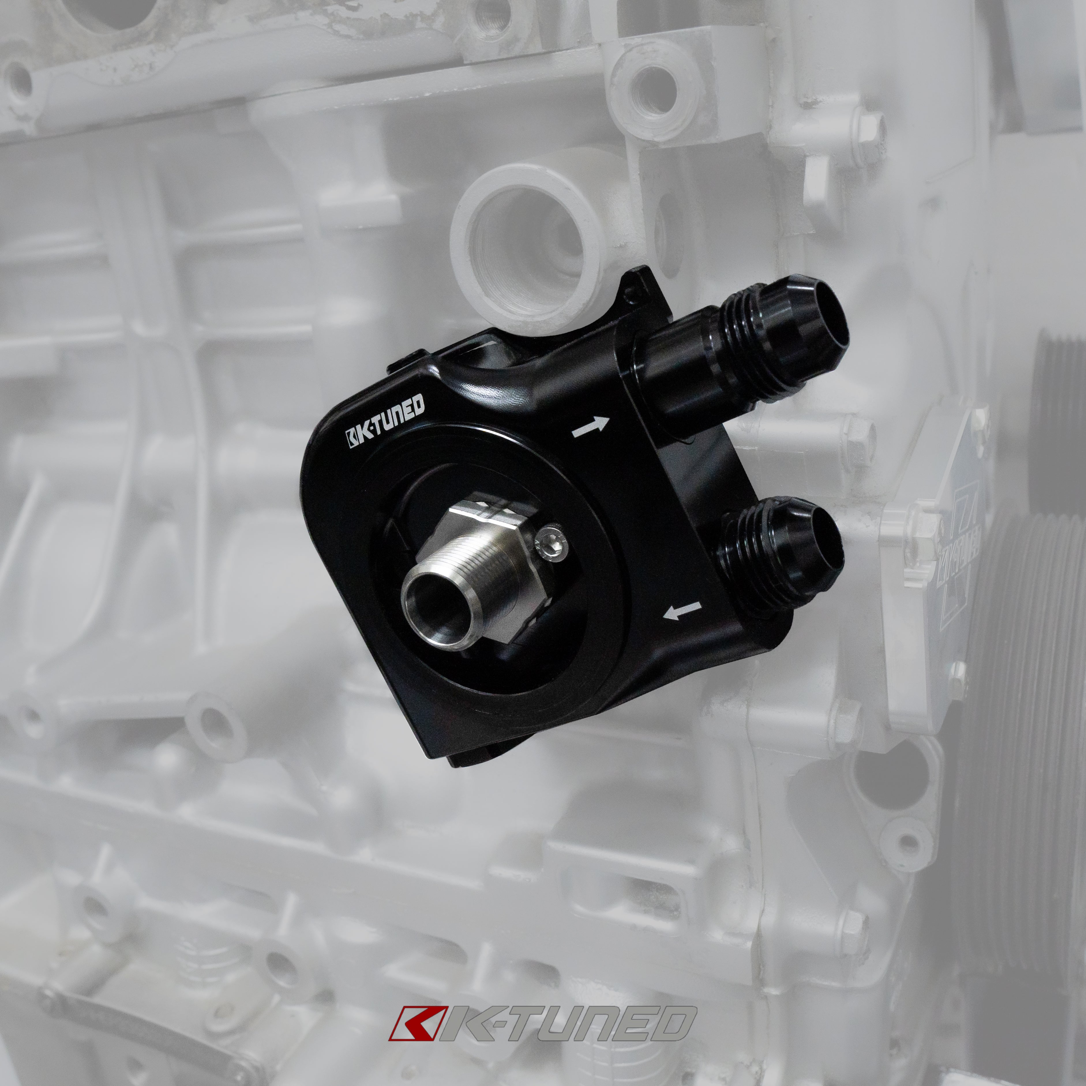 K-Tuned Oil Cooling Sandwich Adapter Plate – K-Tuned for Honda K-Series (KTD-OIL-SW4)