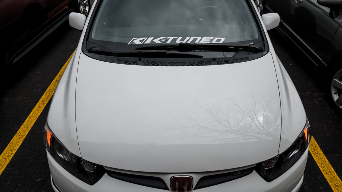 K-Tuned Windshield Banner - Red β K-Tuned for Honda K-Series (KTD-WSB-R28)