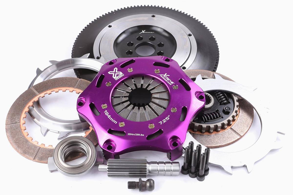 Xtreme Performance - 184mm Sprung Ceramic Twin Plate Clutch Kit Incl Flywheel 1220Nm