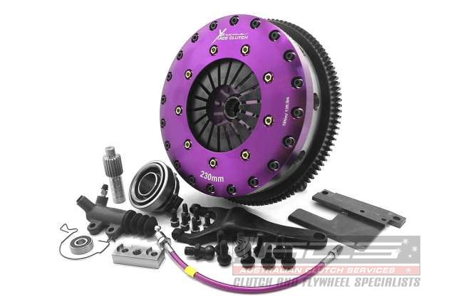 Xtreme Performance - 230mm Organic Sprung Twin Plate Clutch Kit Incl Flywheel