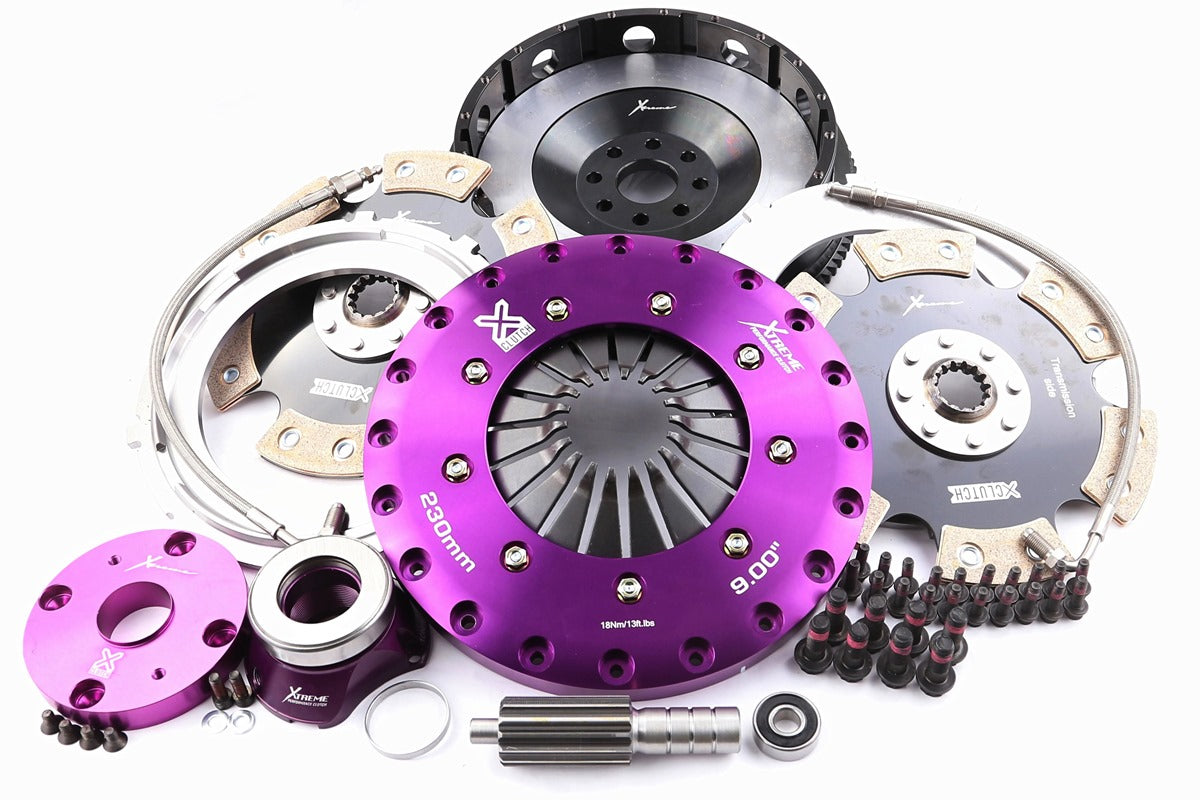 Xtreme Performance - 230mm Rigid Ceramic Twin Plate Clutch Kit Incl Flywheel & CSC 1800Nm