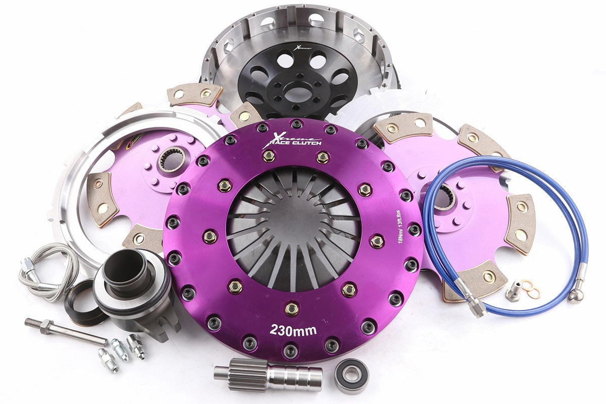 Xtreme Performance - 230mm Rigid Ceramic Twin Plate Clutch Kit Incl Flywheel & CSC 1800Nm
