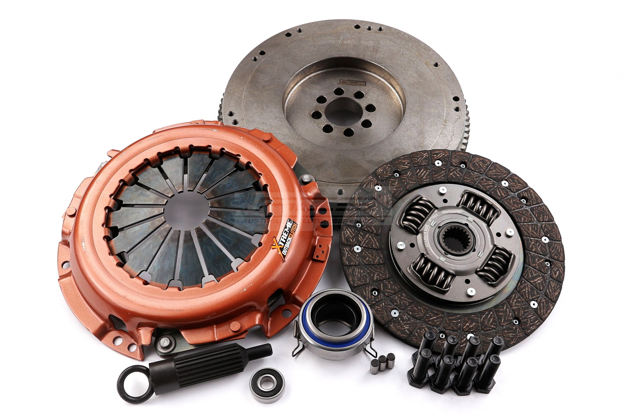 Clutch Kit - Xtreme Performance Heavy Duty Organic Incl Flywheel 410Nm 790kg (70% inc ) Conversion kit Dual-mass to solid flywheel