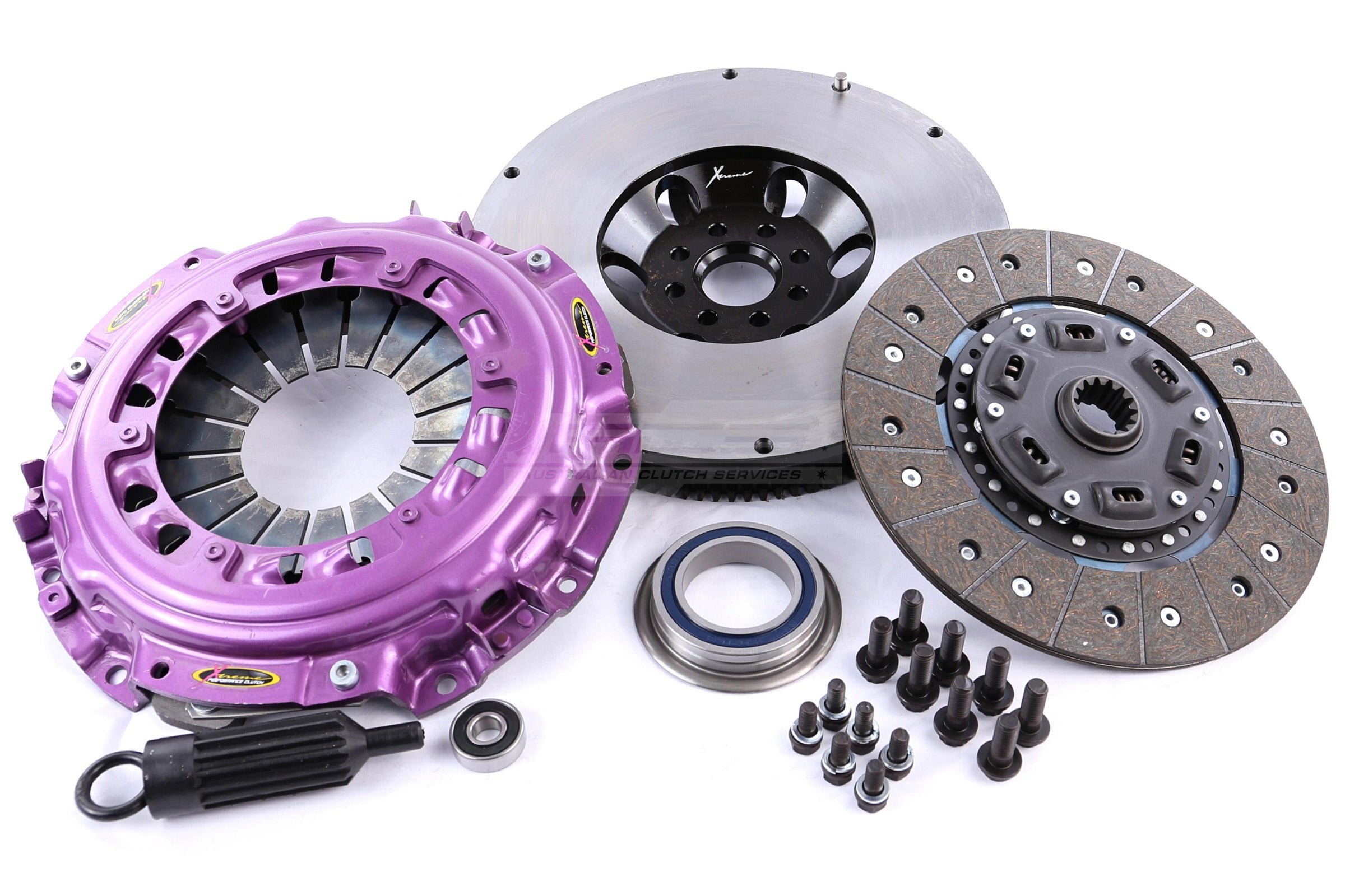 Clutch Kit - Xtreme Performance Heavy Duty Organic Incl Flywheel 610Nm 1300kg (30% inc) Conversion kit Dual-mass to solid flywheel