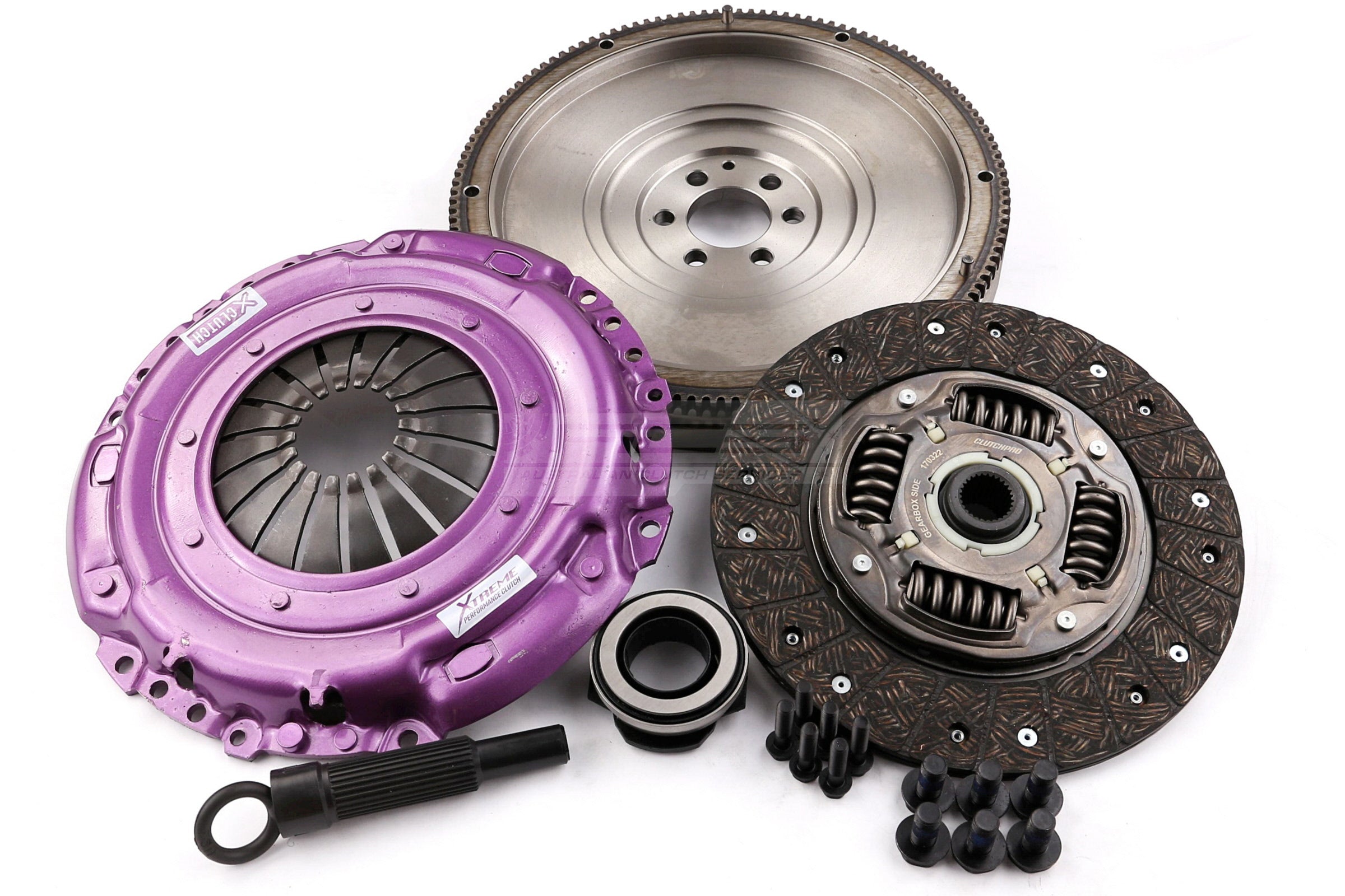 Clutch Kit - Xtreme Performance Heavy Duty Organic Incl Flywheel 350Nm 745kg (35% inc.) Conversion kit Dual-mass to solid flywheel