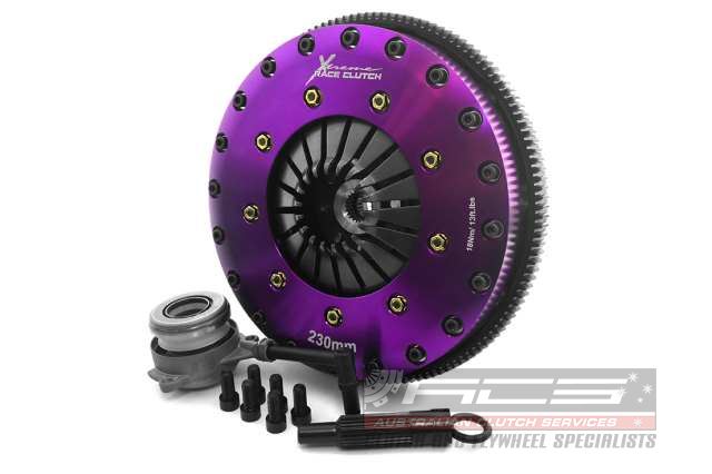 Xtreme Performance - 230mm Rigid Ceramic Twin Plate Clutch Kit Incl Flywheel & CSC 1800Nm (8 bolts)