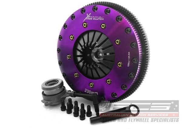 Xtreme Performance - 230mm Organic Twin Plate Clutch Kit Incl Flywheel & CSC 1200Nm (8 bolts)