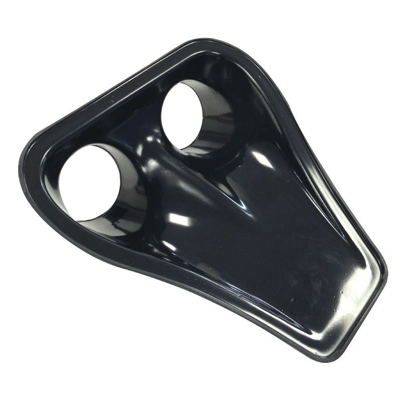 Air inlet - 215x240mm with double connection 70mm - Black