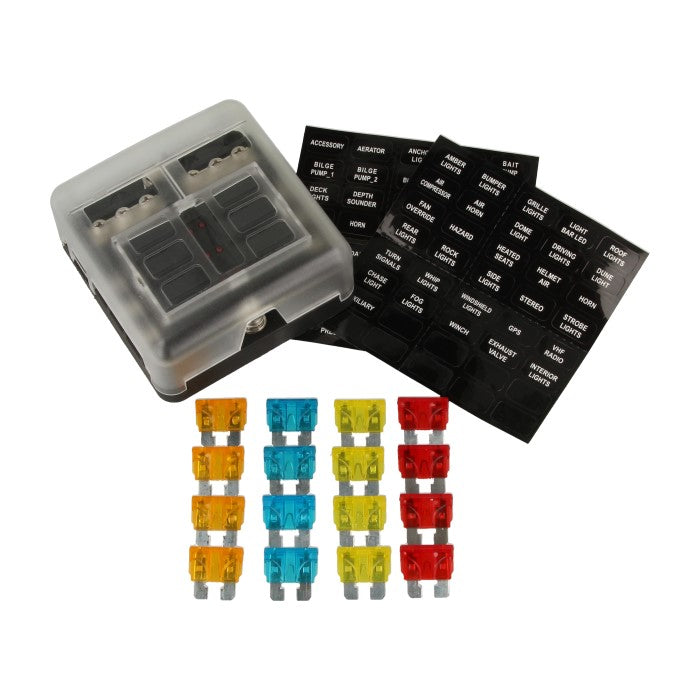 - 6-way fuse box incl. fuses