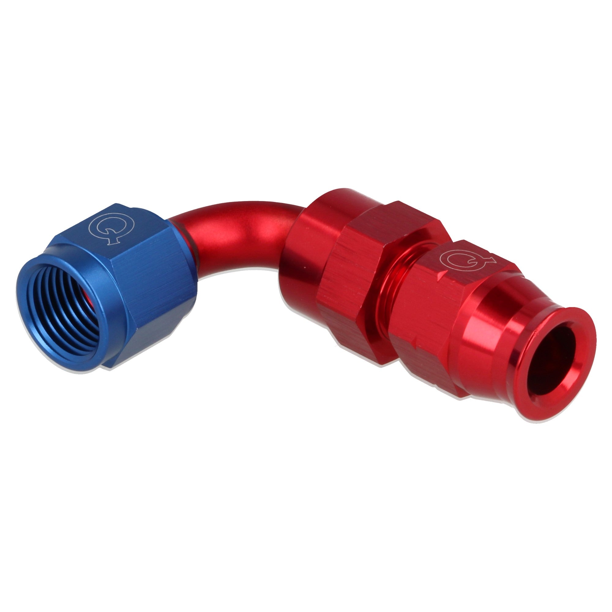 aluminum tube adapter female 90° AN6 - 7.94 mm