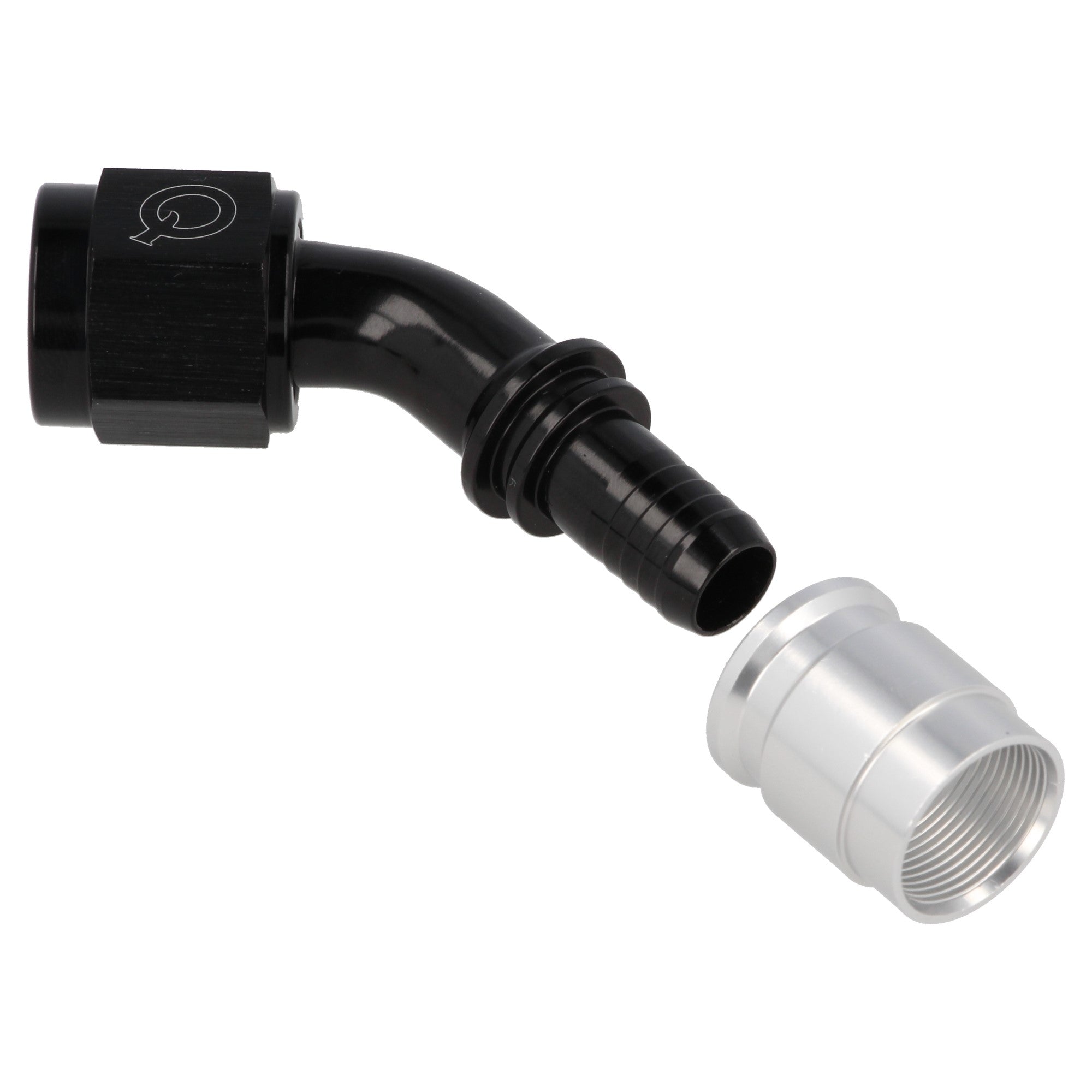 shrink hose adapter PTFE 45° AN4