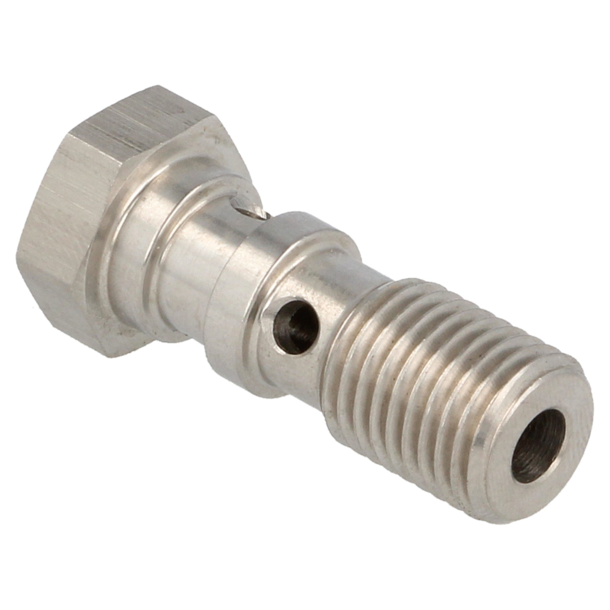 stainless steel banjo bolt double 30 mm long M10 x 1.25