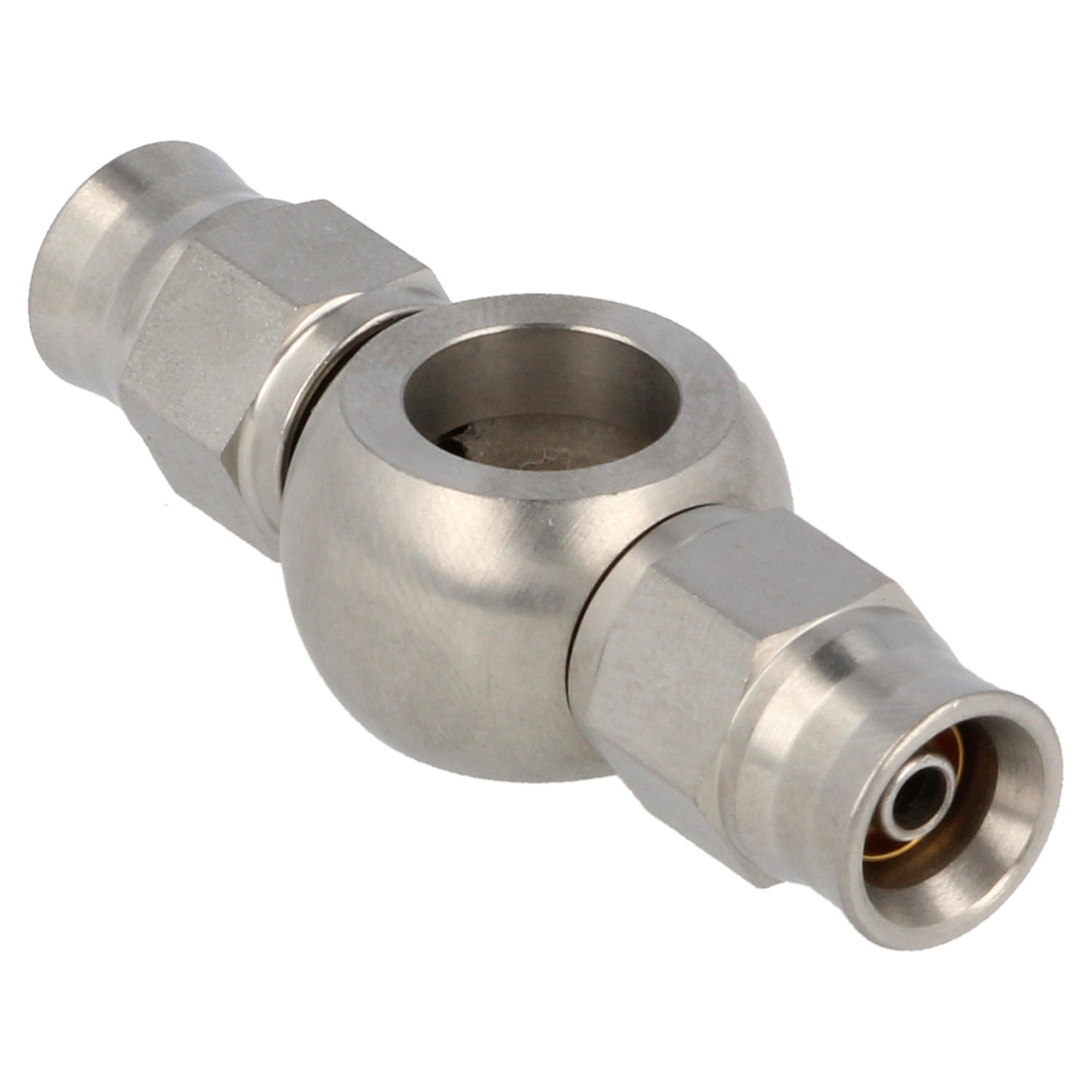 stainless steel banjo eye straight double AN3 - 10.2 mm