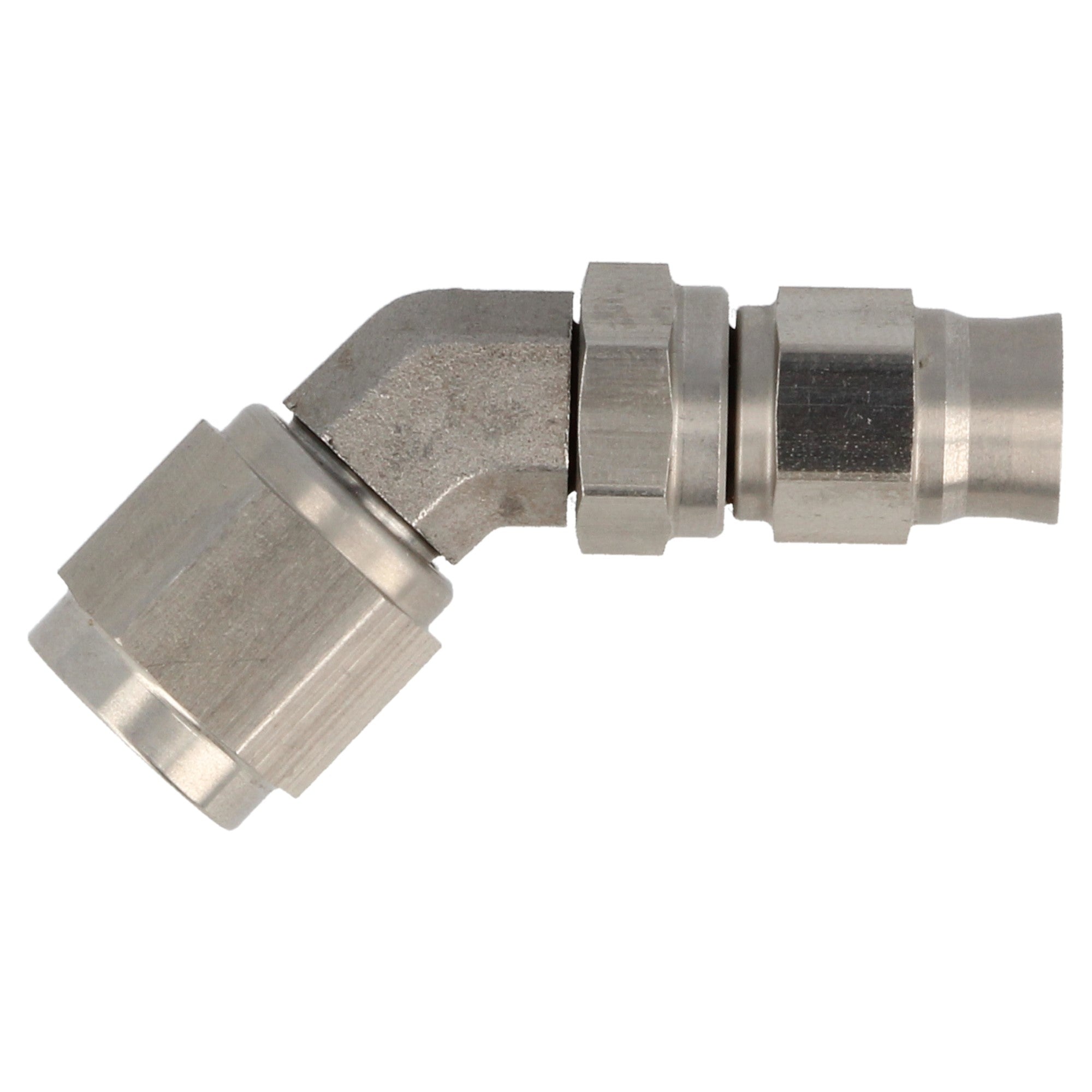 stainless steel brake fitting female / female 45° AN4 - AN3