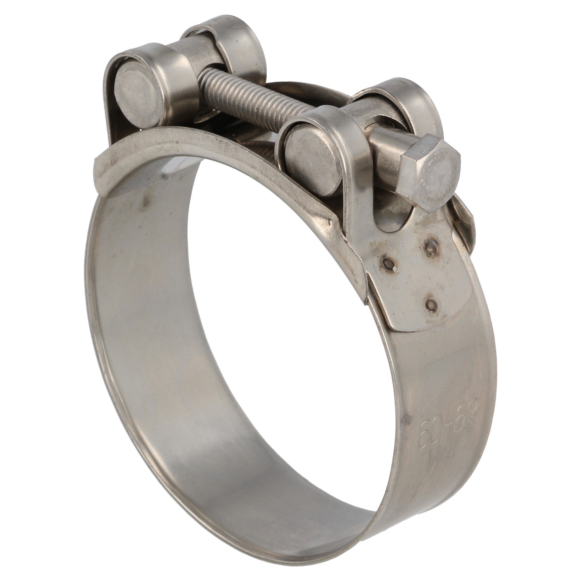 Stainless steel hose clamp - T-bolt - 140-148 mm