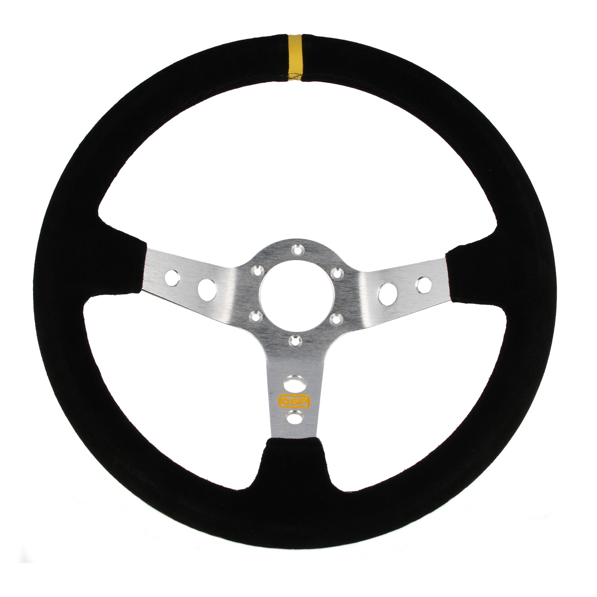 sports steering wheel suede - 350 mm - deep 90 mm