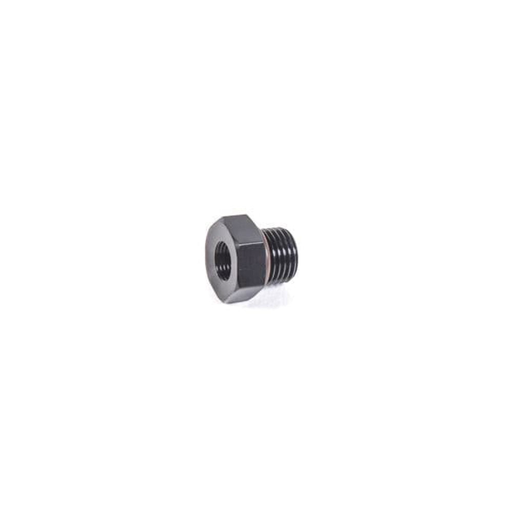 Radium Engineering 8AN ORB Fitting - 8AN ORB to 1/8NPT Female Adapter Fitting - Black Anodized