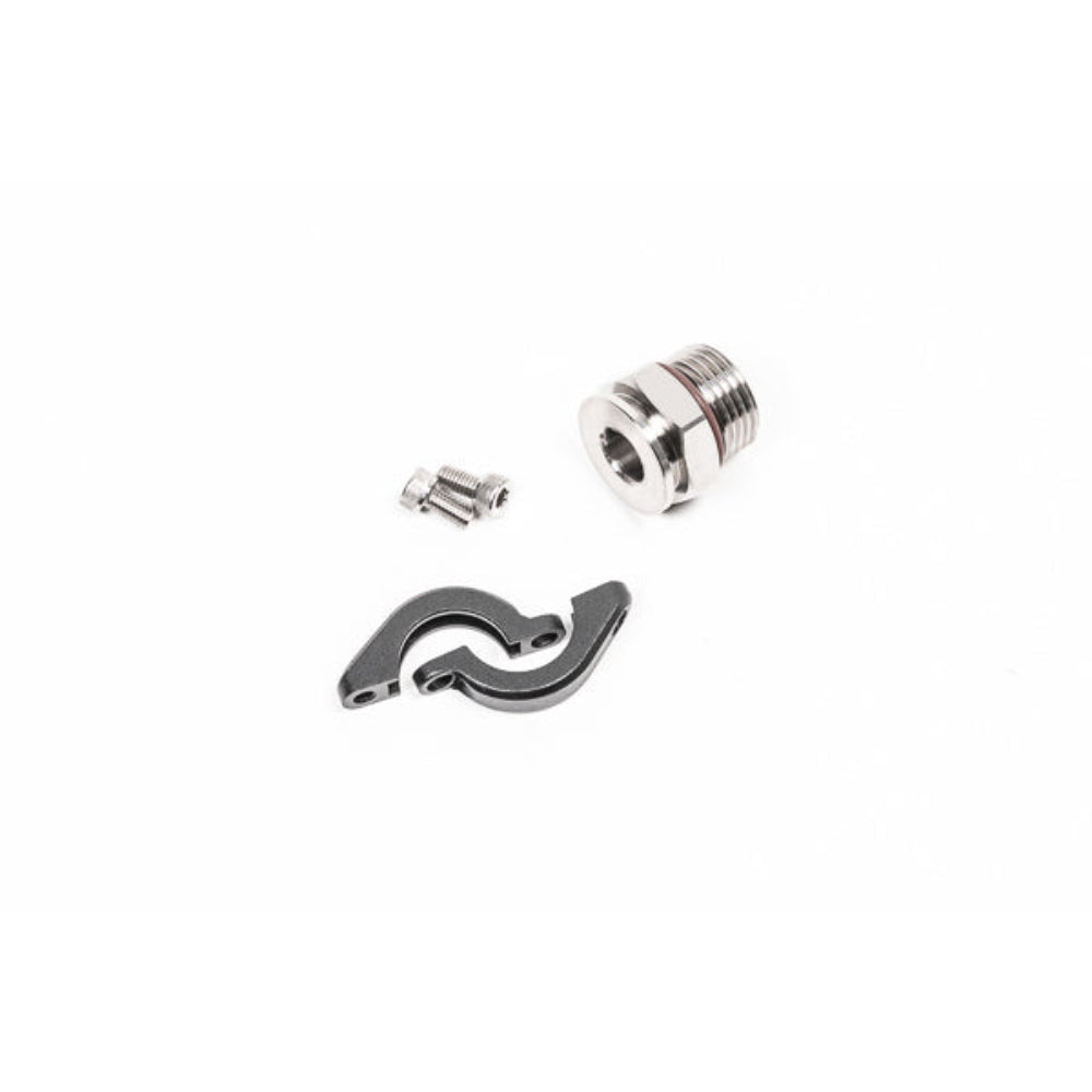 Radium Engineering 8AN ORB Fitting - 8AN ORB to 1/8NPT Female Adapter Fitting - Black Anodized