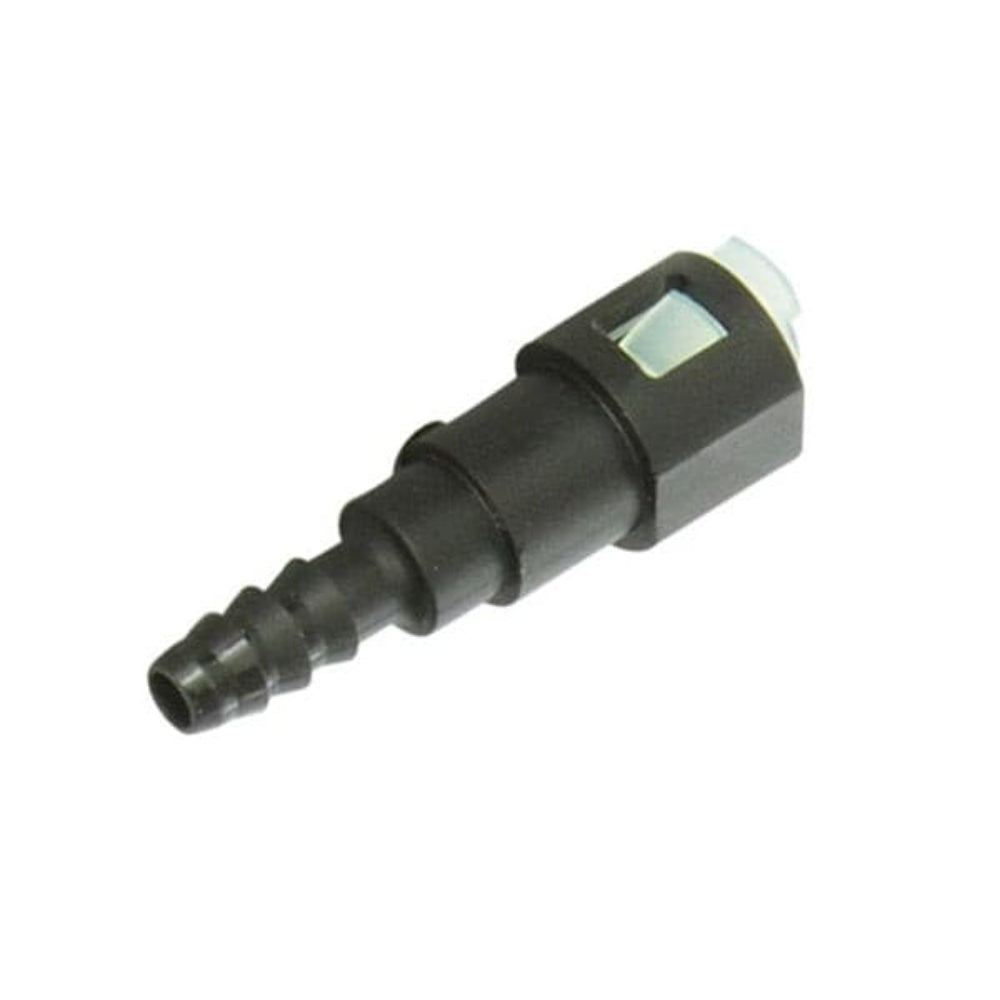 Radium Engineering 3/8in SAE Fitting  - 3/8in SAE Male to 3/8in Barb Black Nylon Fitting