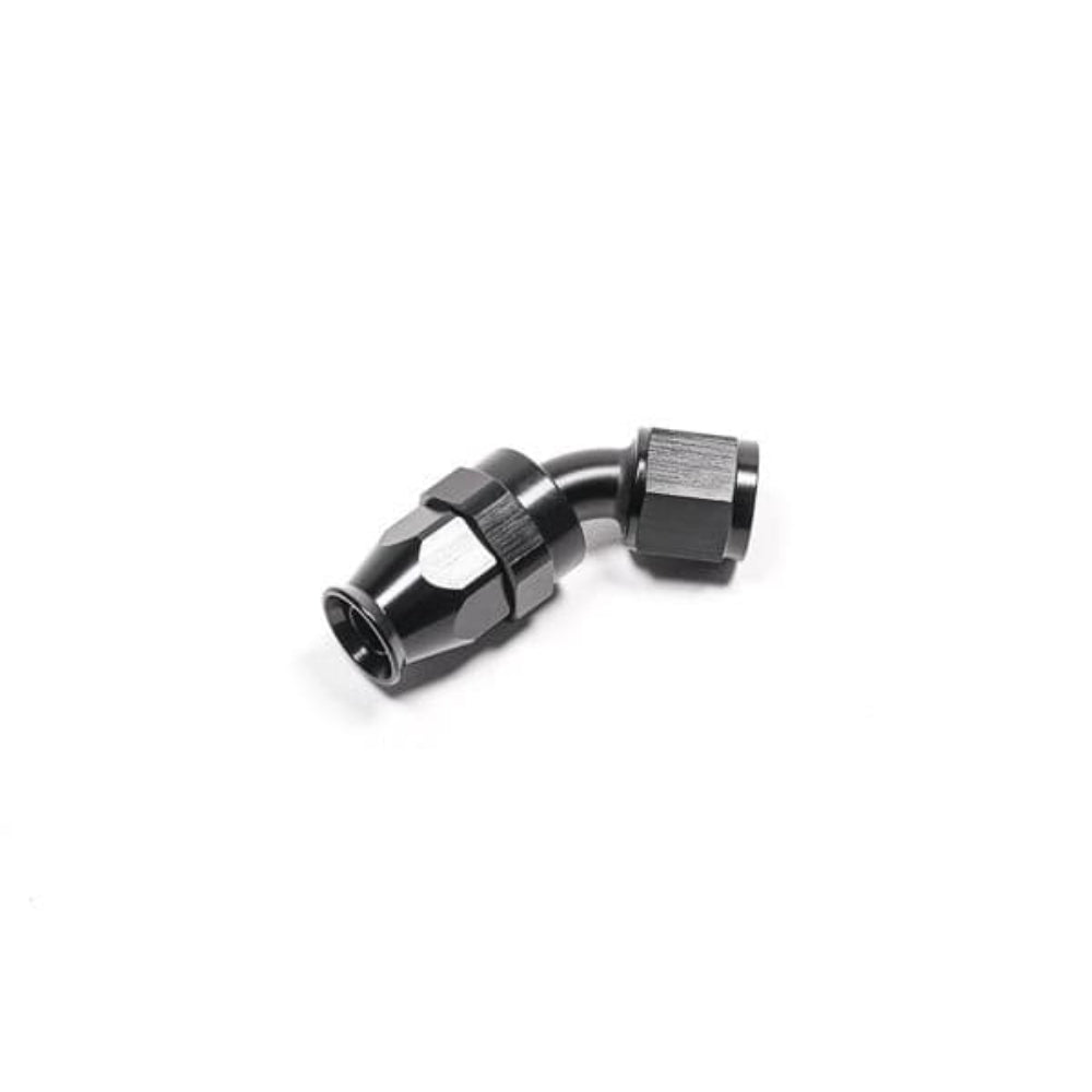 Radium Engineering PTFE Hose End Fitting - Black - 6AN 45 Degree