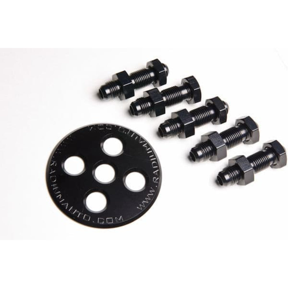 Radium Engineering Fuel Surge Tank 6AN Bulkhead Plate With Fittings and Nuts