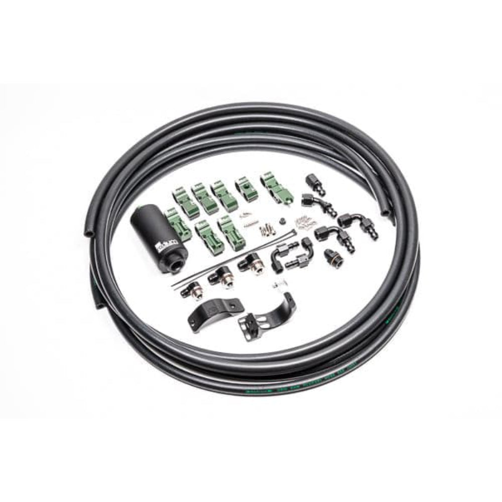 Radium Engineering Fuel Hanger Plumbing Kit Microglass Filter Late Nissan