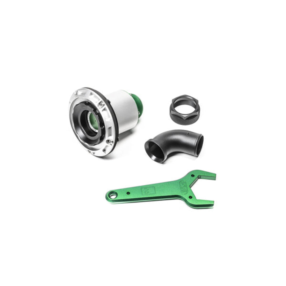 Radium Engineering Remote Mount Vented Female Dry Break 1.5in Elbow