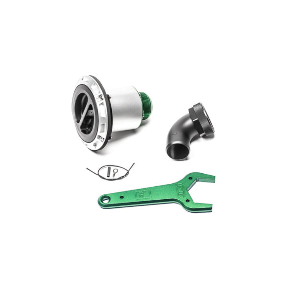 Radium Engineering Remote Mount Vented Standard Filler 1.5in Elbow