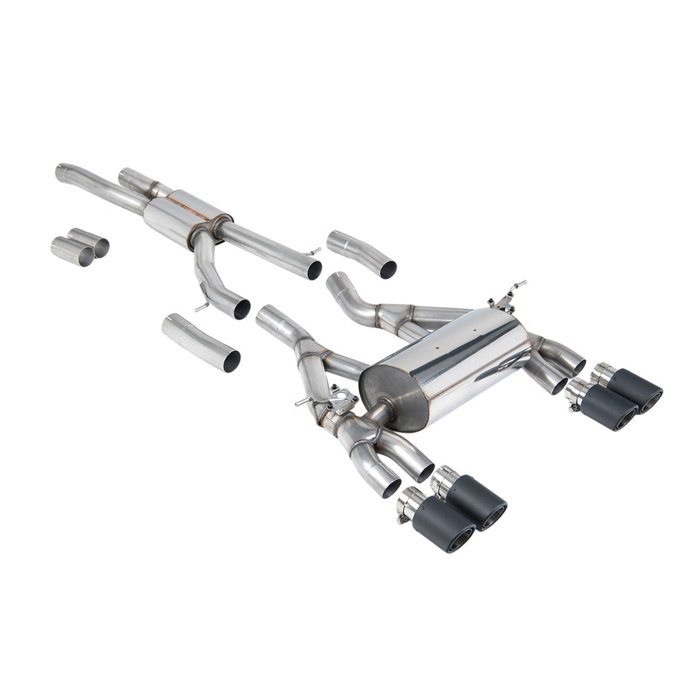 Milltek BMW 4 Series F82/83 M4 Coupe/Convertible (Non-OPF equipped models only) 2014-2018 Cat-back Exhaust - Carbon Tips