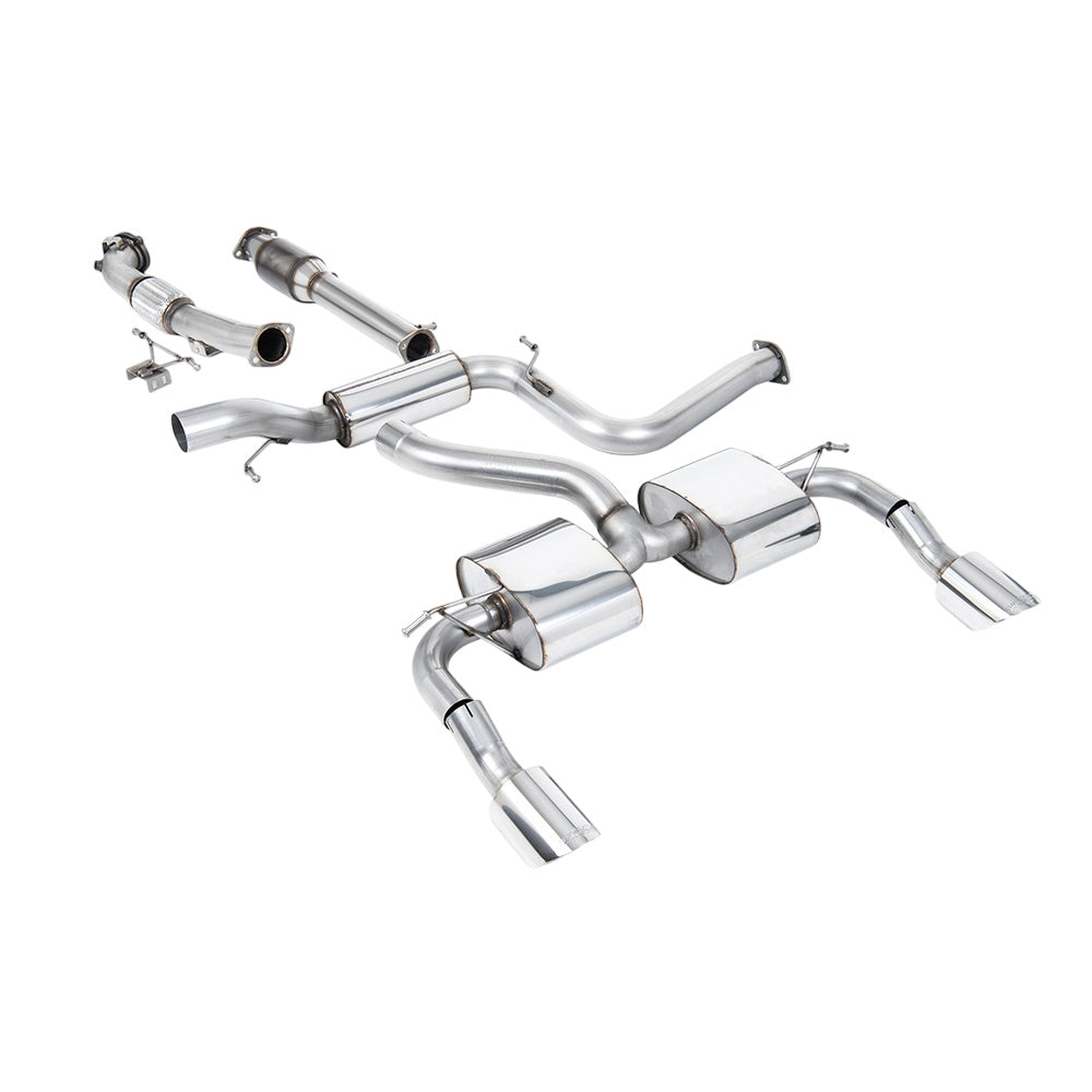 Milltek Ford Focus MK2 RS 2.5T 305PS 2009-2010 Turbo-back including Hi-Flow Sports Cat Exhaust - Resonated