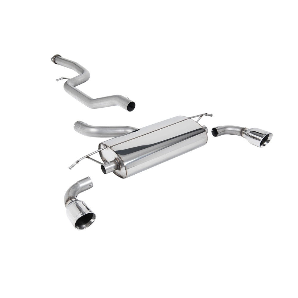 Milltek Ford Focus Mk2 ST 225 2005-2010 Cat-back Exhaust - Non Resonated GT100 Polished Tips