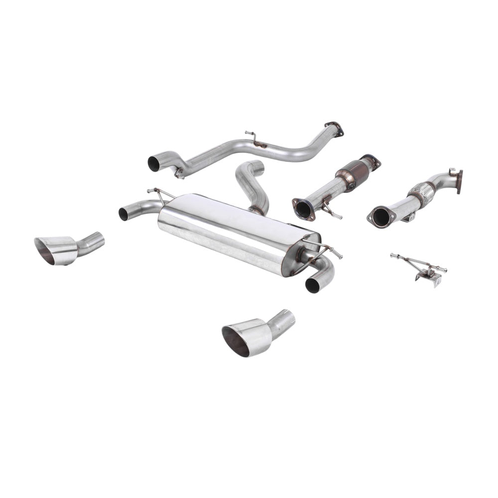 Milltek Ford Focus MK2 RS 2.5T 305PS 2009-2010 Turbo-back including Hi-Flow Sports Cat Exhaust - Resonated System