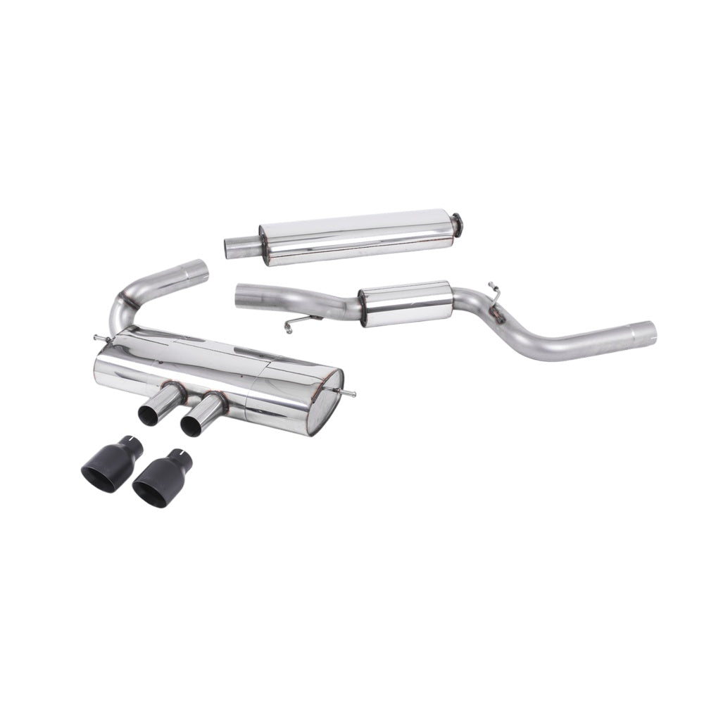 Milltek Ford Focus Mk3 ST 2.0-litre EcoBoost 5-Door Hatchback 2012-2018 Cat-back Exhaust  - Resonated Black Tips
