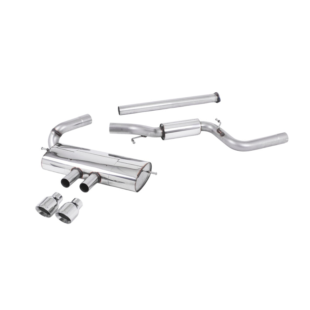Milltek Ford Focus Mk3 ST 2.0-litre EcoBoost 5-Door Hatchback 2012-2018 Cat-back Exhaust  - Semi Resonated Polished Tips