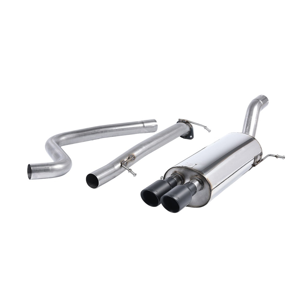 Milltek Ford Fiesta Mk7/Mk7.5 ST 1.6 litre EcoBoost 182PS & ST200 2013-2017 Cat-back Exhaust  - Race System Non Resonated Black Tips