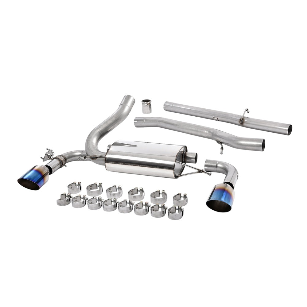 Milltek Ford Focus Mk3 RS 2.3-litre EcoBoost 4wd 5-Door Hatchback 2016-2018 Cat-back Exhaust  - Non Res Burnt Titanium Tips