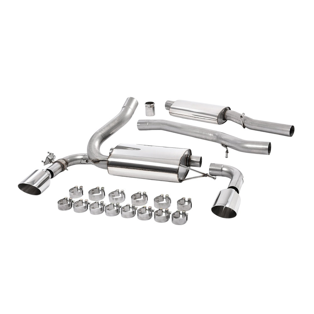 Milltek Ford Focus Mk3 RS 2.3-litre EcoBoost 4wd 5-Door Hatchback 2016-2018 Cat-back Exhaust  - Resonated Polished Tips