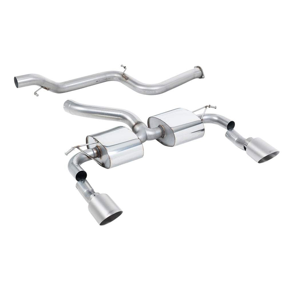 Milltek Ford Focus MK2 RS 2.5T 305PS 2009-2010 Cat-back Exhaust  - Non Resonated Titanium Tips