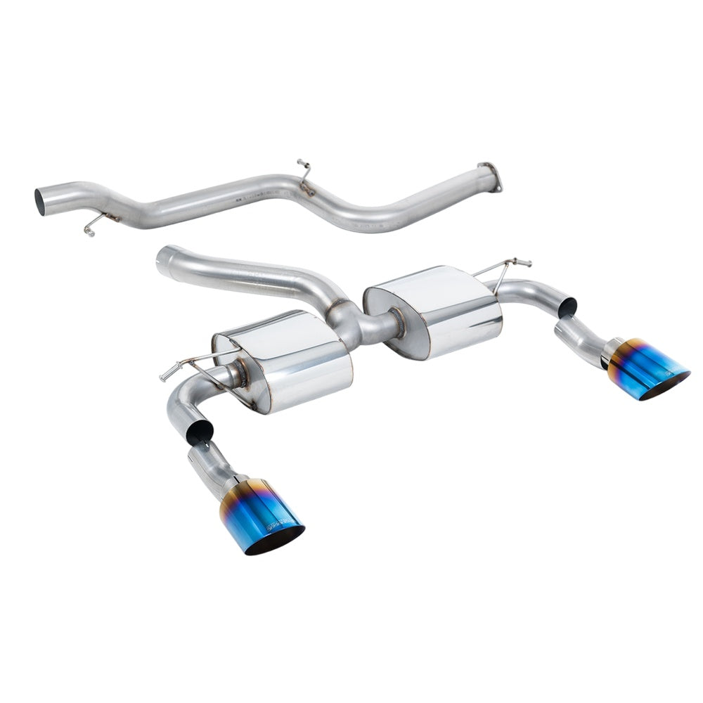 Milltek Ford Focus MK2 RS 2.5T 305PS 2009-2010 Cat-back Exhaust  - Non Resonated Burnt Titanium Tips