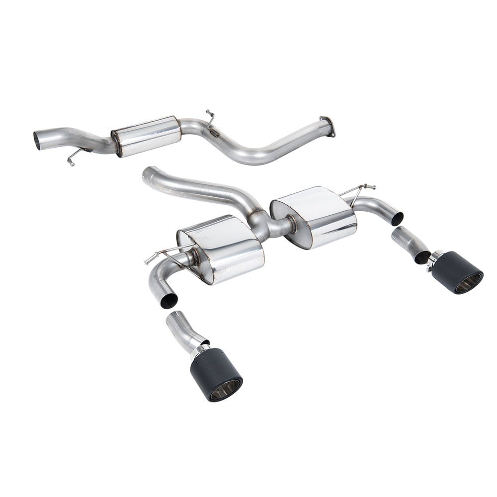 Milltek Ford Focus MK2 RS 2.5T 305PS 2009-2010 Cat-back Exhaust  - Resonated Carbon Tips