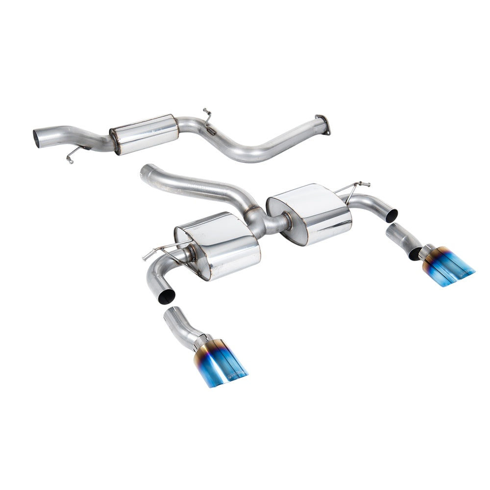 Milltek Ford Focus MK2 RS 2.5T 305PS 2009-2010 Cat-back Exhaust  - Resonated Burnt Titanium Tips