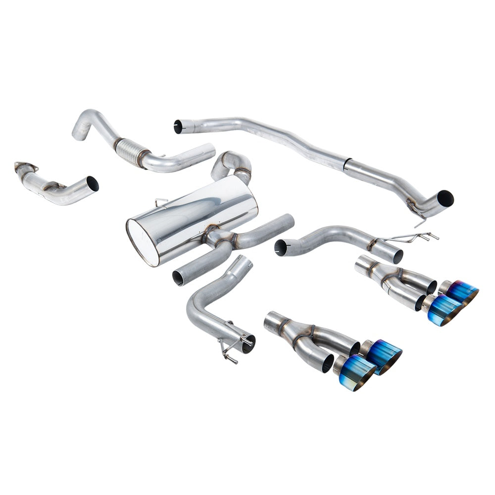 Milltek Honda Civic Type R FK2 Turbocharged 2.0 litre i-VTEC (RHD models only) 2015-2017 Cat-back Exhaust  - Race System Burnt Titanium Tips