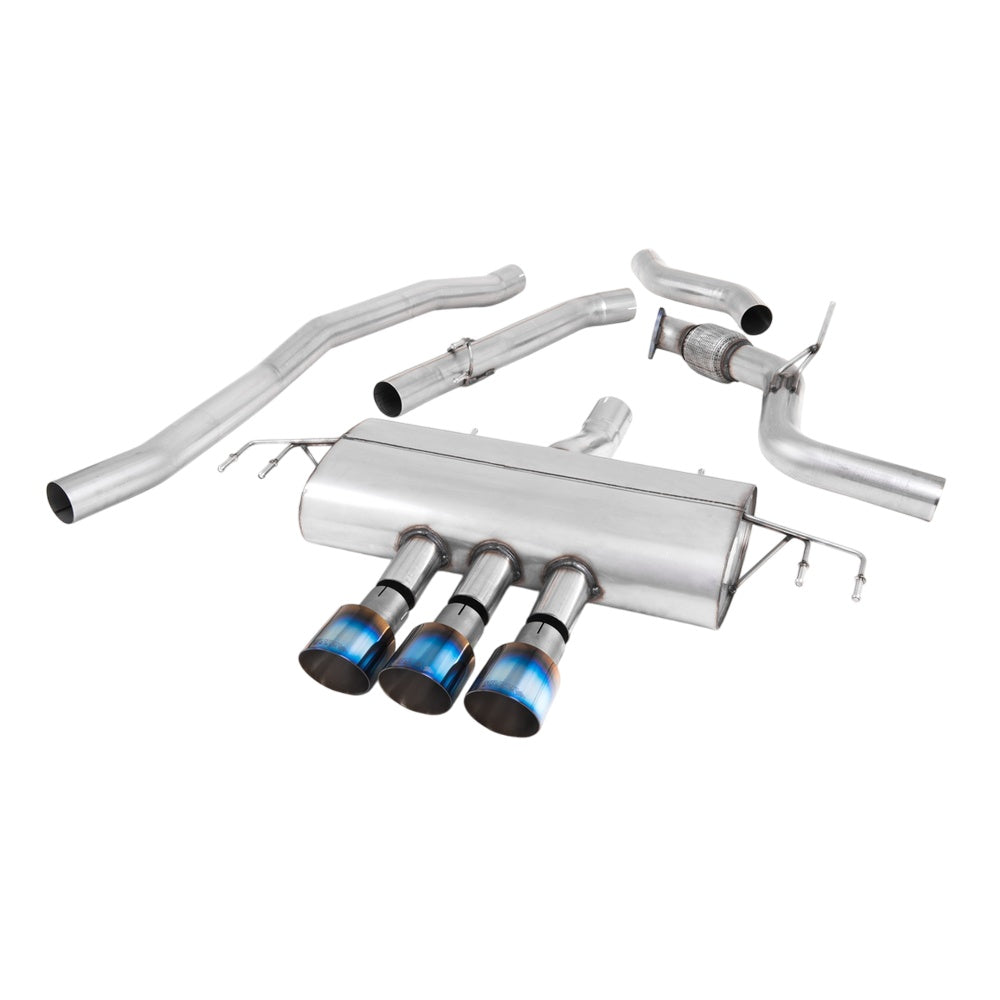 Milltek Honda Civic FK7 1.5T Si 5 Door Hatch (Non-OPF/GPF Models Only) Cat-back Exhaust  - Non Resonated - Burnt Titanium Tips